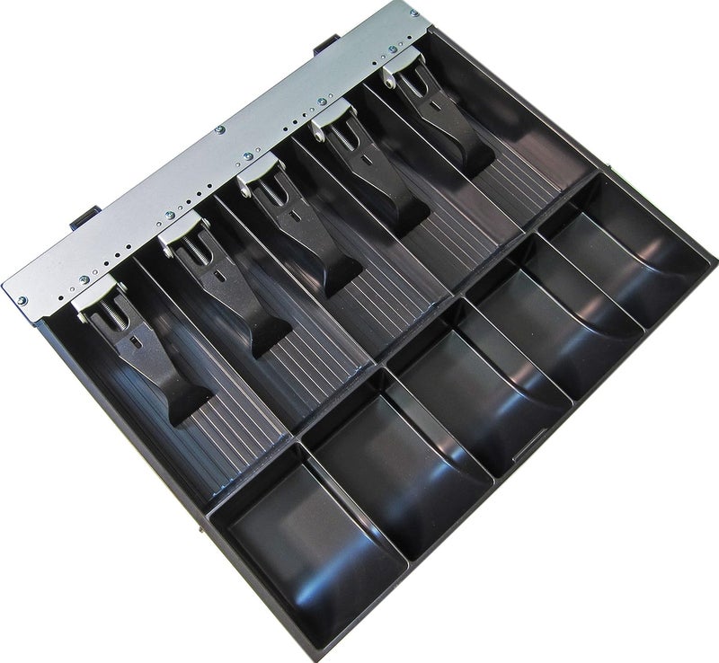 APG Cash Drawer Replacement Tray | Plastic Molded Till for Cash Registers | 5 Bill / 5 Coin Compartments | Measures 15.4" x 11.1" x 2.4" | PK-15VTA-BX - Image 1