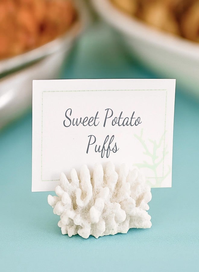 Kate Aspen Seven Seas Coral Place Card Holders - Set of 6 Coastal-Inspired Table Place Cards with Holders - Beach Wedding Decorations - Nautical Table Decor - Wedding Favors for Guests - Image 2
