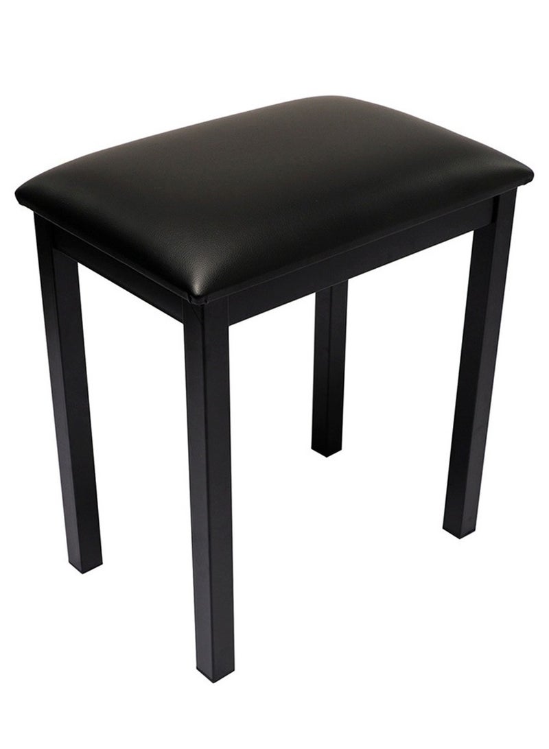 Mike Music Single Piano Bench,Single Seat Electronic Keyboard Bench,Iron Leg Piano Stool,Digital/Electric Piano Chair Seat with Thickened Sponges PU Leather Padded Cushion Black  - Image 1