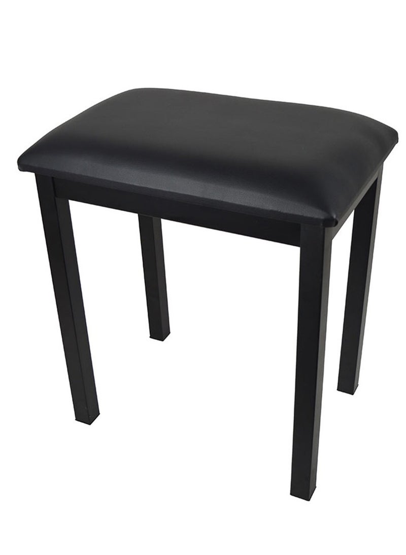Mike Music Single Piano Bench,Single Seat Electronic Keyboard Bench,Iron Leg Piano Stool,Digital/Electric Piano Chair Seat with Thickened Sponges PU Leather Padded Cushion Black  - Image 4