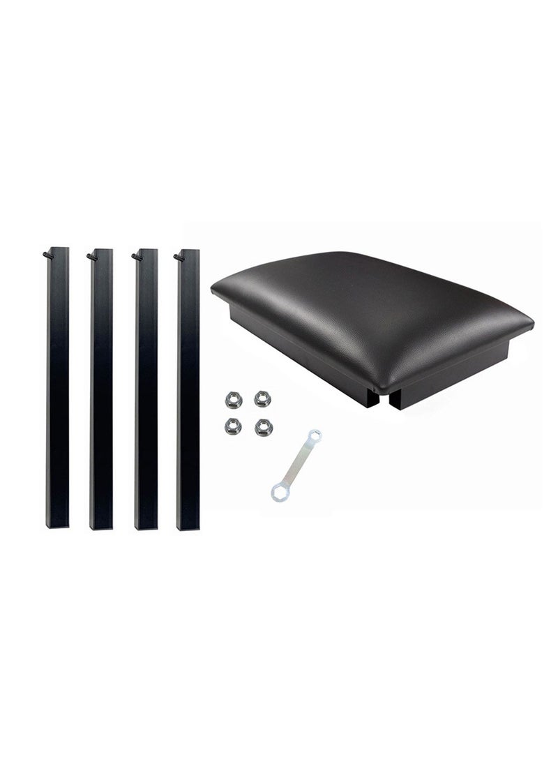 Mike Music Single Piano Bench,Single Seat Electronic Keyboard Bench,Iron Leg Piano Stool,Digital/Electric Piano Chair Seat with Thickened Sponges PU Leather Padded Cushion Black  - Image 3