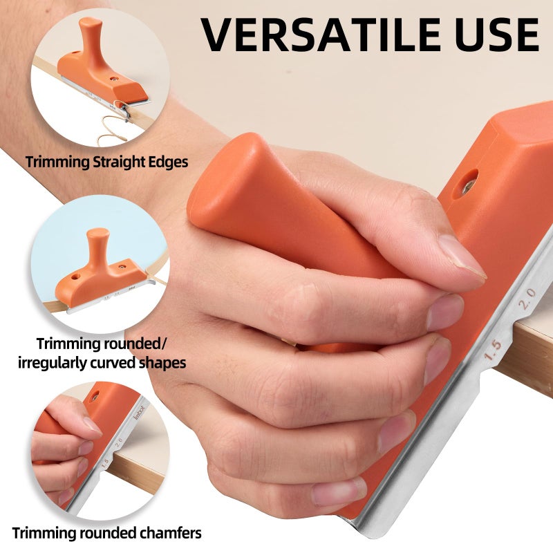 Imbot Edge Banding Trimmer With Stainless Steel Bladeï¼ŒWoodworking Trimmer For Deburring, Edge Planing,Correcting Wood Edges, Woodworking, Veneer, Edge Banding Trimming Tool, Gift For Dad. - Image 4