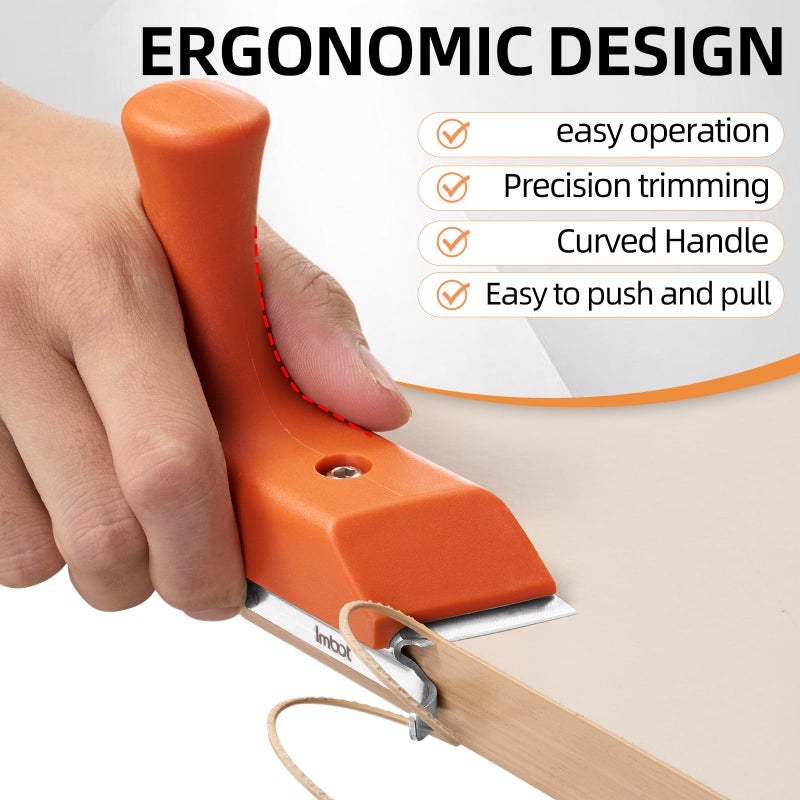 Imbot Edge Banding Trimmer With Stainless Steel Bladeï¼ŒWoodworking Trimmer For Deburring, Edge Planing,Correcting Wood Edges, Woodworking, Veneer, Edge Banding Trimming Tool, Gift For Dad. - Image 3
