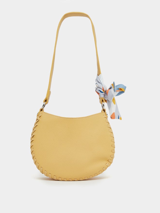 Styli Styli Stitch Detail Shoulder Bag with Printed Scarf - Image 3