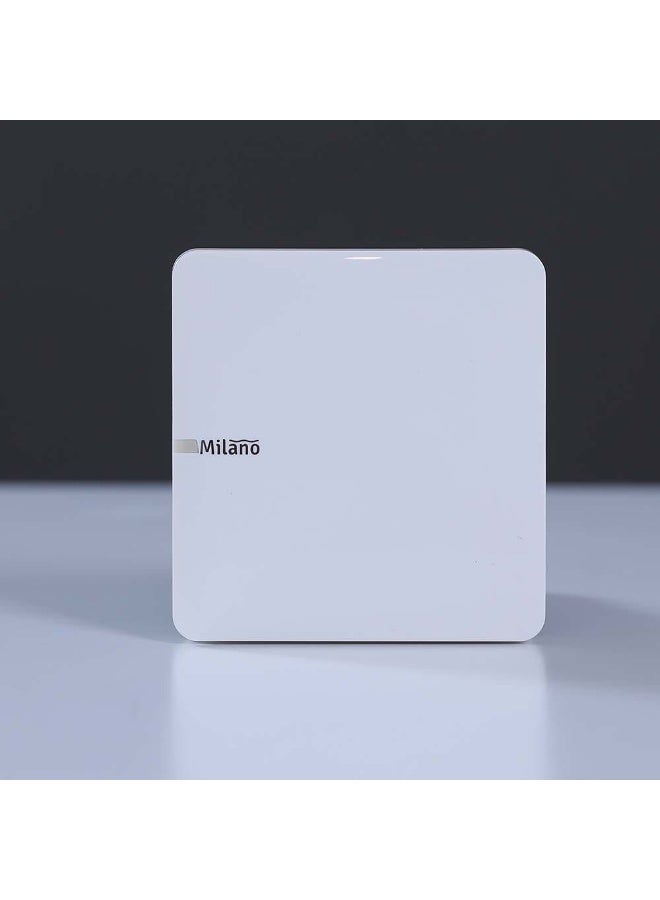 DANUBE HOME Milano 1 Gang Intermediate Switch For Electric Circuit - Piano White Finish Durable Polypropylene Electrical Switch Indoor Lighting Fixture Home Electronic Accessories - 8X8X4Cm - Image 3