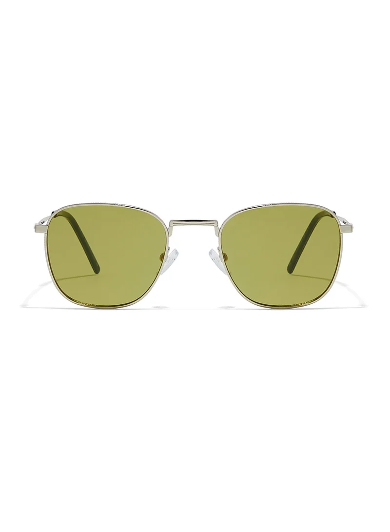 Blackout Must-Have,Unisex Sunglasses, Square Sunglasses, UV Protection: UV400 (Silver,Green)