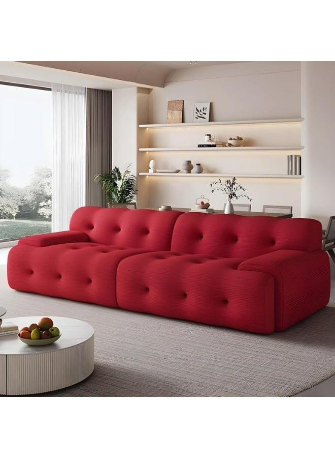 Comfynest Modern Linen Upholstered 4 Seater Sofa