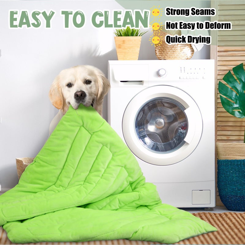 Tinideya 4 Pack Dog Cooling Mats with Storage Bags 35"x22" Ice Green Cooling Mat for Dogs Cats Washable Foldable Pet Self-Cooling Mat and Sleeping Pad for Summer Crate Bed Indoor and Outdoor Floor - Image 5