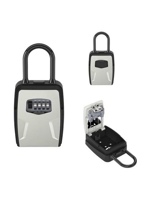 Key safe with code, wall and hanging key lock box for outdoor, combined security safe for real estate agent, small