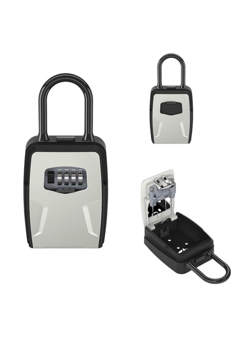 Key safe with code, wall and hanging key lock box for outdoor, combined security safe for real estate agent, small