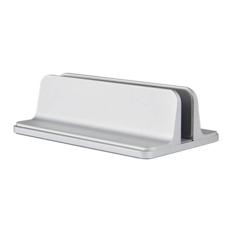 Silver Aluminum Laptop Stand Vertical Holder for MacBook Notebook Cooling Storage - Image 2