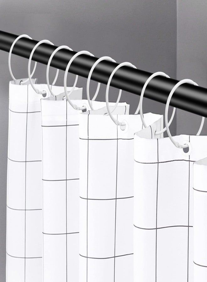 TCMAO 24 Pack Shower Curtain Rings, Rustproof Decorative Shower Curtain Hooks Metal Round Shower Ring Hooks for Bathroom Shower Rod (A-White) - Image 2