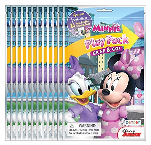 Bendon Disney Minnie Mouse Grab and Go Play Packs Pack of 12 - Image 1
