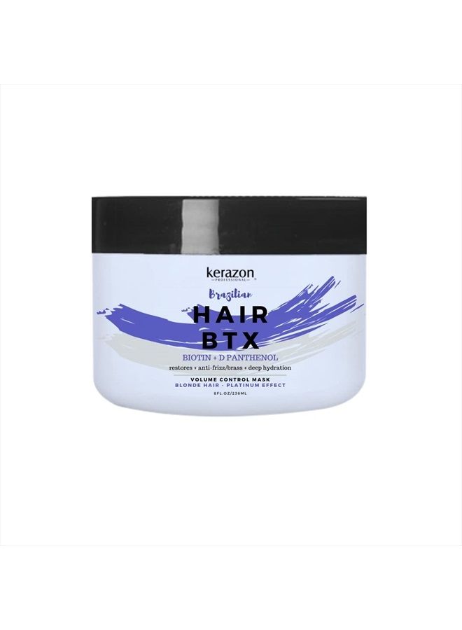 KERAZON Blonde Brazilian Hair Botox Treatment Purple Mask Platinum Effect & Silver Hair Providing Smoothing, Deep Hydration, Anti-Brass, Shine, Softness, Volume & Frizz Control. Packaging may vary.  - Image 1