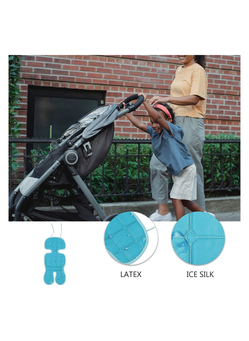 ماركة غير محددة Baby Seat Cool Liner Ice Silk Mesh Mat for Infant Stroller, Breathable Anti- Slip Cushion Summer Cooling Stroller and Car Child  - Image 4