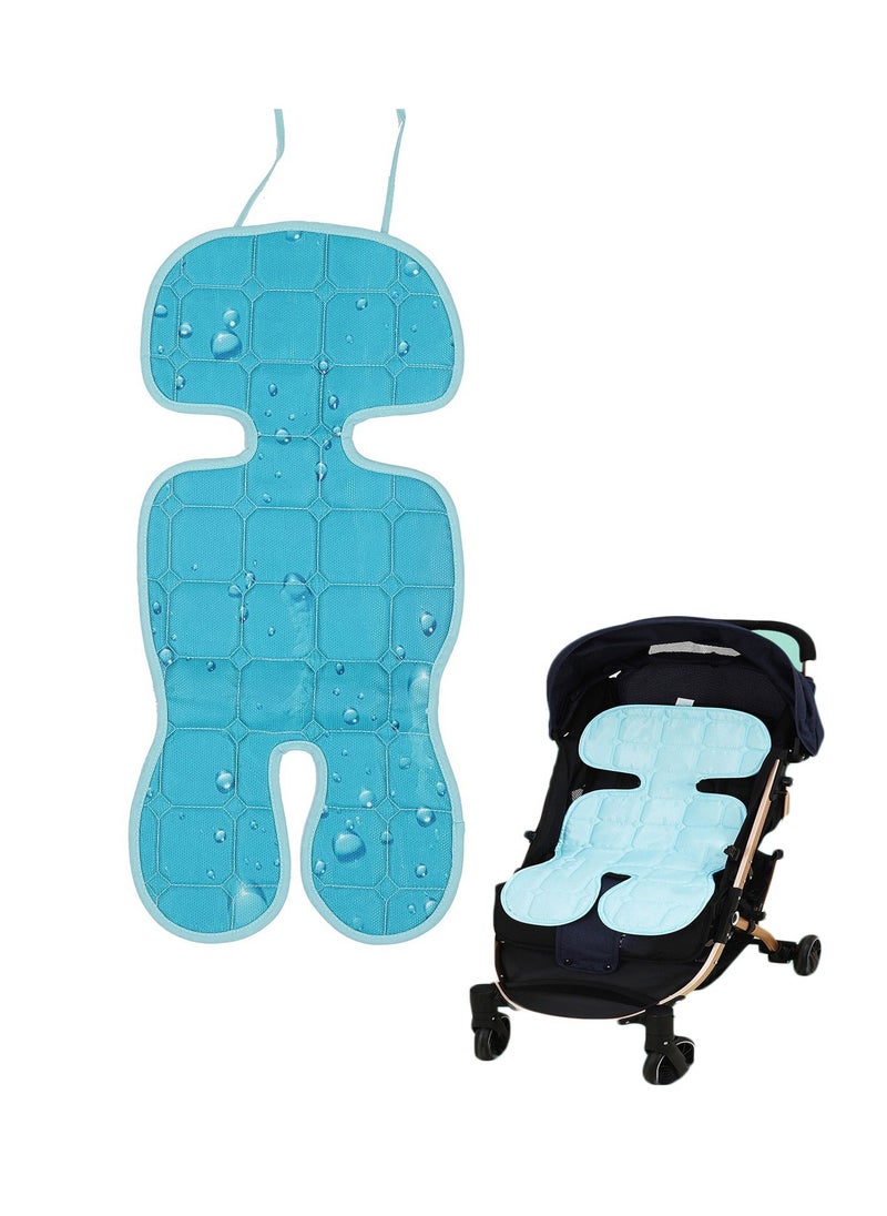 ماركة غير محددة Baby Seat Cool Liner Ice Silk Mesh Mat for Infant Stroller, Breathable Anti- Slip Cushion Summer Cooling Stroller and Car Child  - Image 1