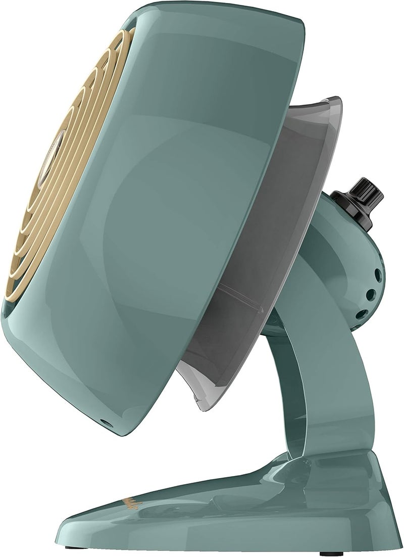 Vornado مروحة VFAN™ ميني، مروحة كلاسيكية عتيقة، مروحة هواء معدنية عتيقة، للمكتب وجانب السرير، سرعتان، ميل قابل للتعديل، تبريد شخصي مع تدفق هواء مستهدف، مروحة هادئة، خضراء - Image 5