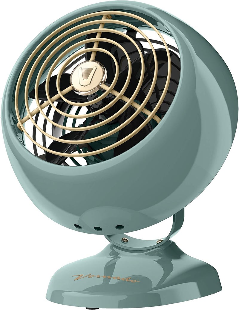 Vornado مروحة VFAN™ ميني، مروحة كلاسيكية عتيقة، مروحة هواء معدنية عتيقة، للمكتب وجانب السرير، سرعتان، ميل قابل للتعديل، تبريد شخصي مع تدفق هواء مستهدف، مروحة هادئة، خضراء - Image 1