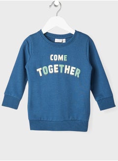 Kids Slogan Print Sweatshirt