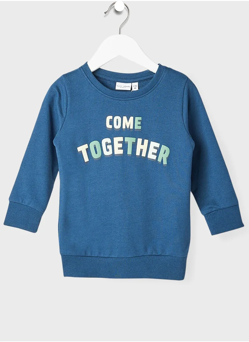 NAME IT Kids Slogan Print Sweatshirt