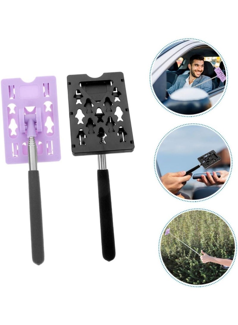 Meetion 2pcs Telescopic Parking Card Holder Extendable Vehicle Payment Rod for Quick Validation Durable Design for Indoor Outdoor Use Efficient Automation Control High Accuracy System  - Image 1