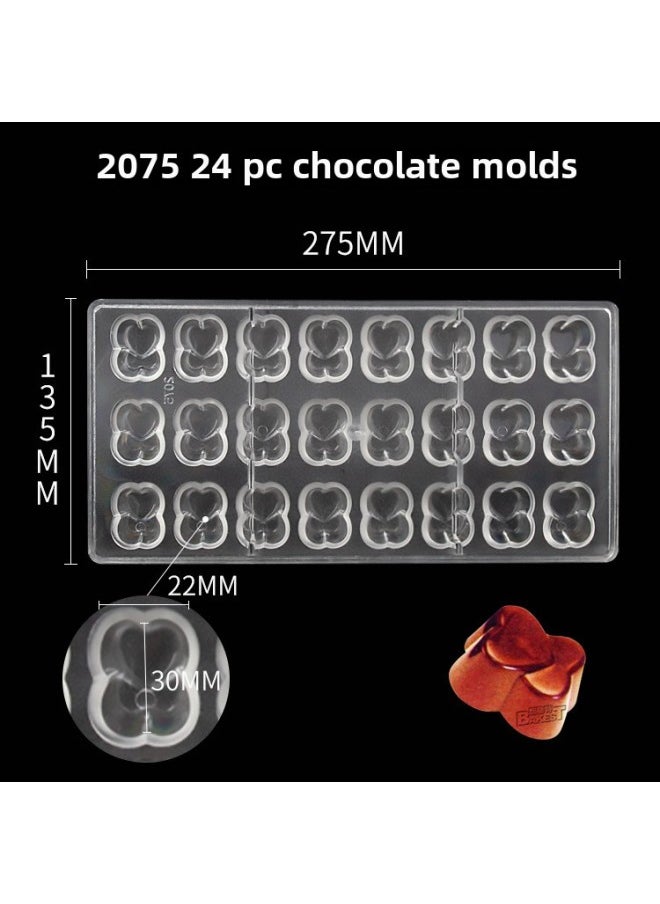 Generic Baast/bakest PC Almond Sandwich Nut Chocolate Mold Dessert Control-Color:2075 Heart Chocolate Mold  - Image 1