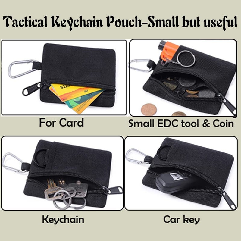 xinxingin Coin Pouch for Men, Military Mini Belt Pouch with Zipper, Coin Purse for Outdoor Activities, Travel and Daily Carry, 10.5 x 8.5 cm - Image 3