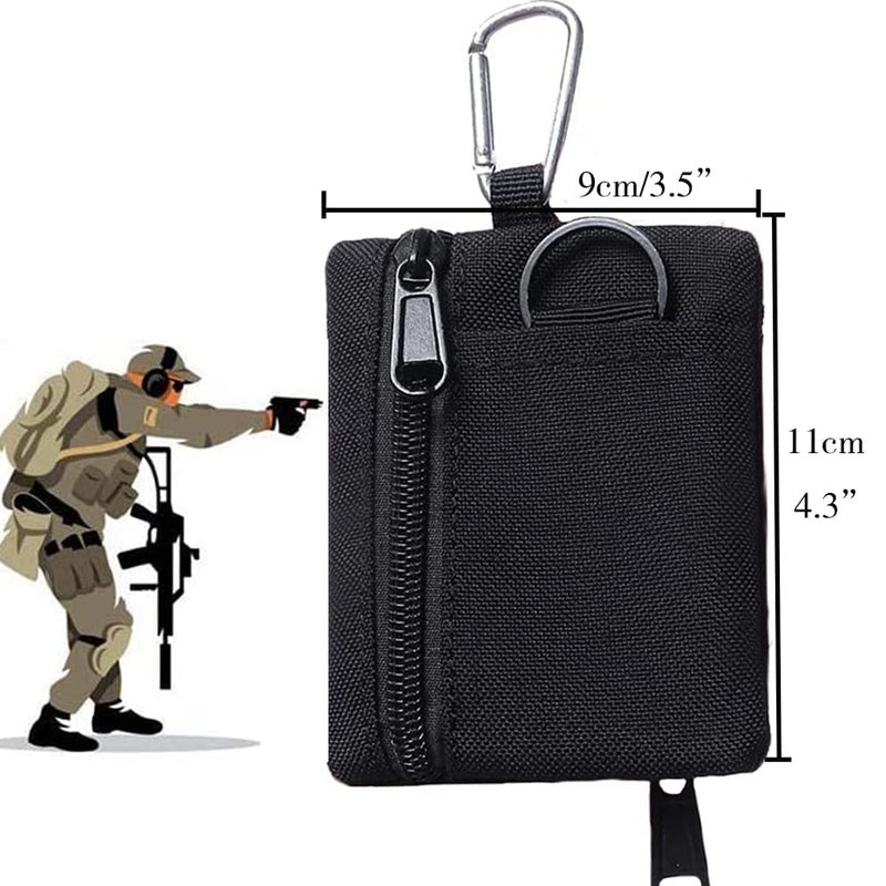 xinxingin Coin Pouch for Men, Military Mini Belt Pouch with Zipper, Coin Purse for Outdoor Activities, Travel and Daily Carry, 10.5 x 8.5 cm - Image 2