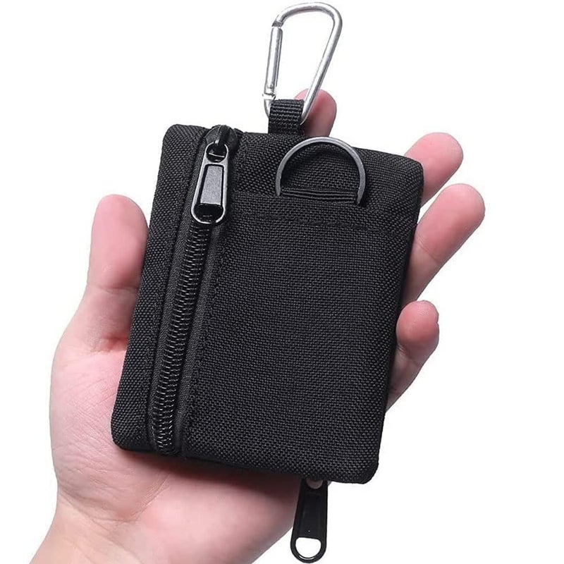 xinxingin Coin Pouch for Men, Military Mini Belt Pouch with Zipper, Coin Purse for Outdoor Activities, Travel and Daily Carry, 10.5 x 8.5 cm - Image 1