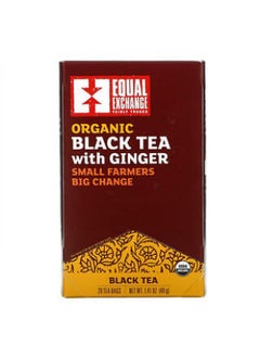 Equal Exchange Equal Exchange, Organic Black Tea with Ginger, 20 Tea Bags, 1.41 oz (40 g)  - Image 1