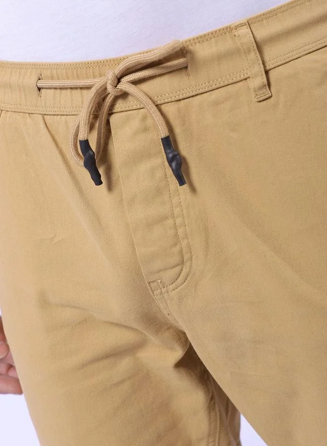 The Indian Garage Co  The Indian Garage Co Men Beige Slim Fit Cuffed Joggers for Men | Best Price UAE