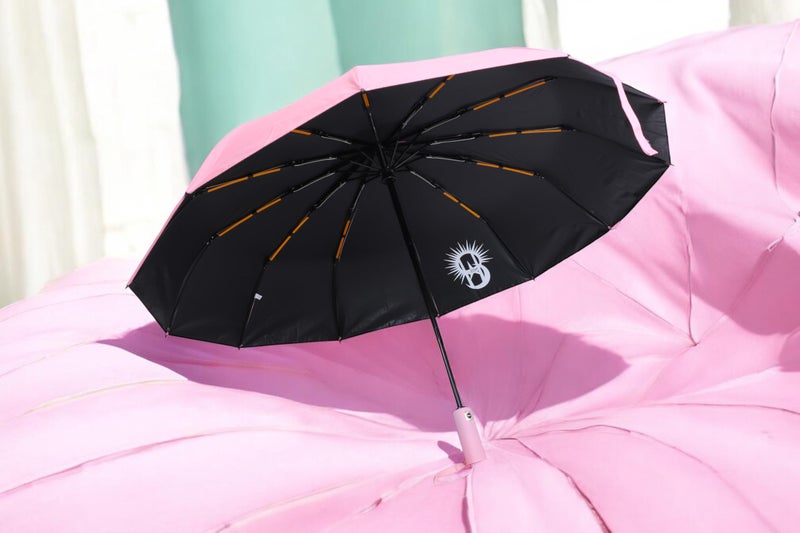 SARVAH Sakha 3-Fold Unisex Windproof Umbrella with 24 Keels | Auto Open & Close | UV Protection | 106 cm Diameter | Sturdy & Compact for Heavy Rain & Wind (Pink) - Image 2