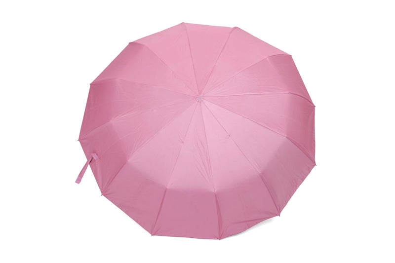 SARVAH Sakha 3-Fold Unisex Windproof Umbrella with 24 Keels | Auto Open & Close | UV Protection | 106 cm Diameter | Sturdy & Compact for Heavy Rain & Wind (Pink) - Image 4