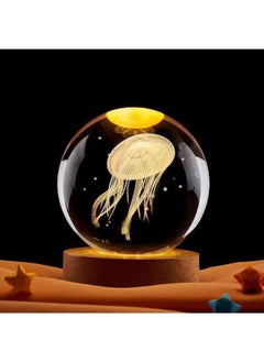 Crystal Globe with LED Light - D3 Designs: Add a magical ambiance to any space with this glowing crystal globe featuring a variety of stunning designs. Perfect as a decorative piece or a unique gift.