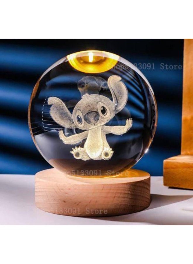 Generic - Crystal Globe with LED Light - D3 Designs: Add a magical ambiance to any space with this glowing crystal globe featuring a variety of stunning designs. Perfect as a decorative piece or a unique gift. - Image 1