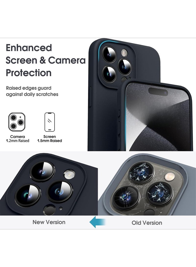 WRISTWISE Case Cover for iPhone 15 Pro Max - [Camera All-Round Protection] [Soft Microfiber Lining Anti-Scratch] Shockproof Phone Case Cover, Black - Image 2