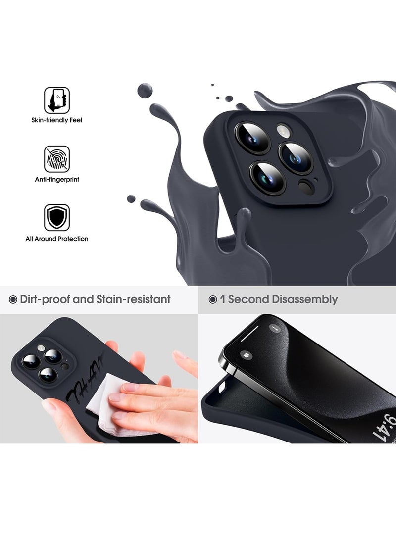 WRISTWISE Case Cover for iPhone 15 Pro Max - [Camera All-Round Protection] [Soft Microfiber Lining Anti-Scratch] Shockproof Phone Case Cover, Black - Image 3