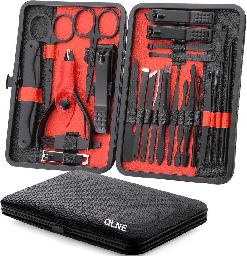 QLNE طقم العناية بالأظافر والقدم من QLNE مكون من 25 قطعة - Image 1