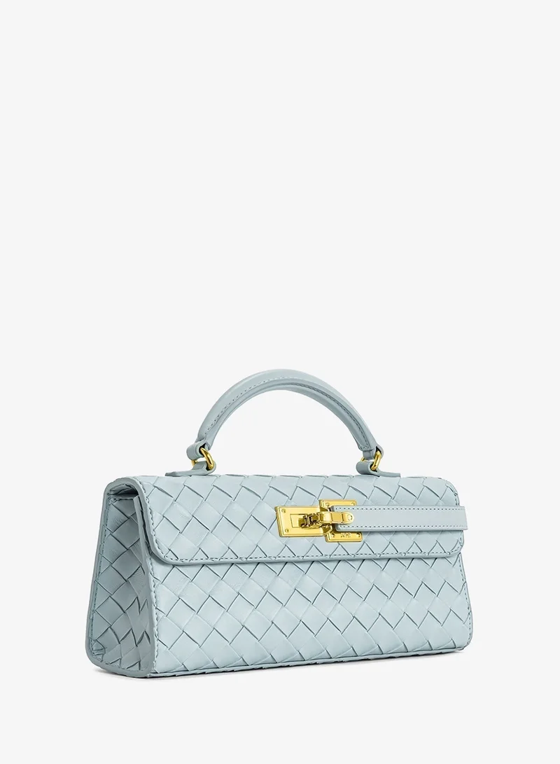 Jw Pei Blue Keyla Weave Texture Top Handle Bag for Women | Best Price UAE