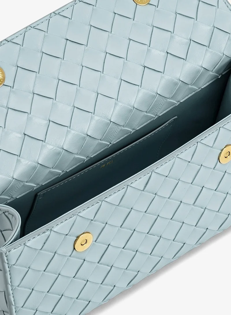 Jw Pei Blue Keyla Weave Texture Top Handle Bag for Women | Best Price UAE