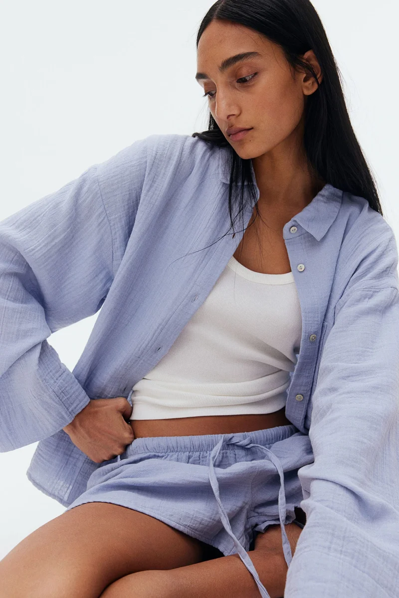 اتش اند ام بيجاما قميص وشورت