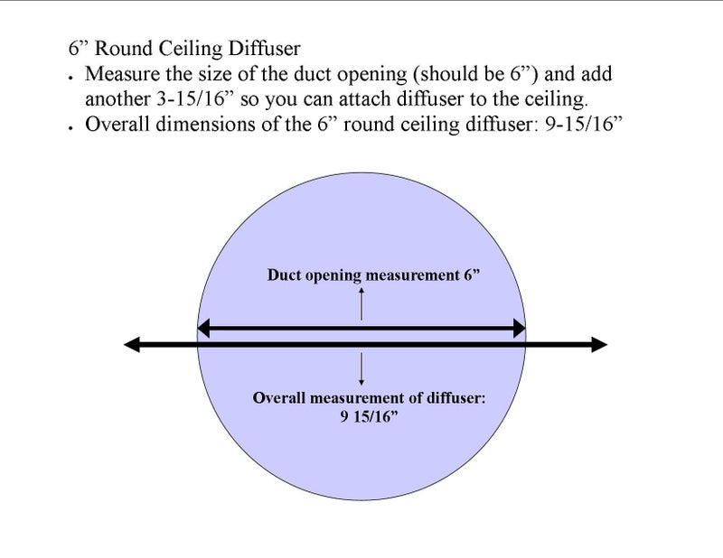 Accord Ventilation Accord ABCDWH06 Round Ceiling Diffuser  6-Inch  White - Image 2