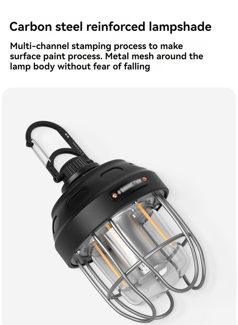 Green Outdoor Camping Tent Lights Retro Portable Lighting Ambient Camp Lights Rechargeable - Image 4