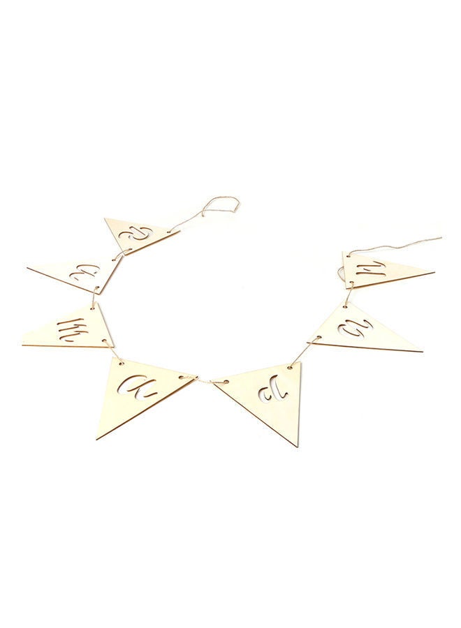 NIBEMINENT 10-Pieces Wooden Ramadan Hanging Pendants With Ropes Brown 14x1.8x12centimeter  - Image 2