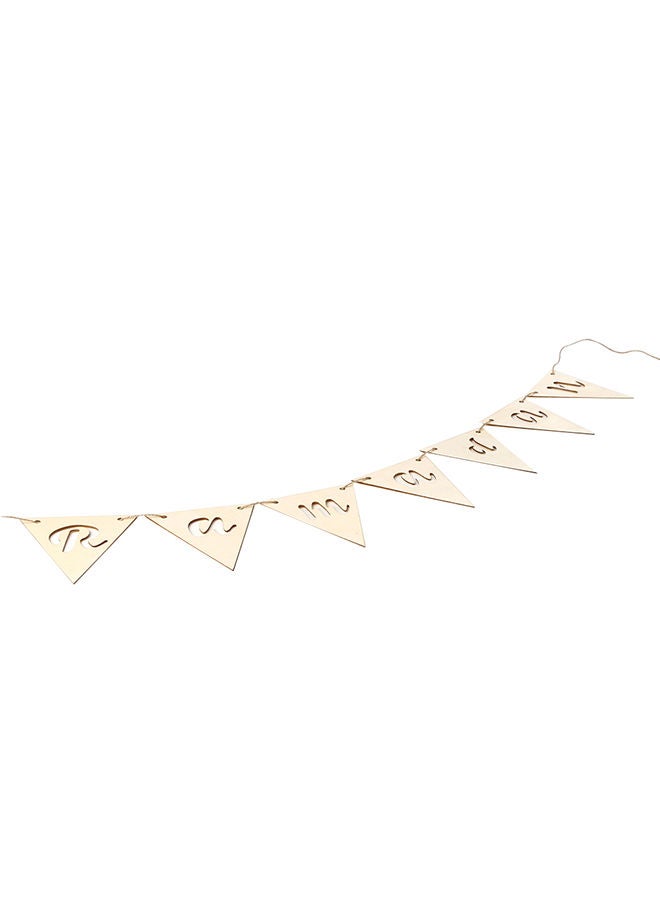 NIBEMINENT 10-Pieces Wooden Ramadan Hanging Pendants With Ropes Brown 14x1.8x12centimeter  - Image 3