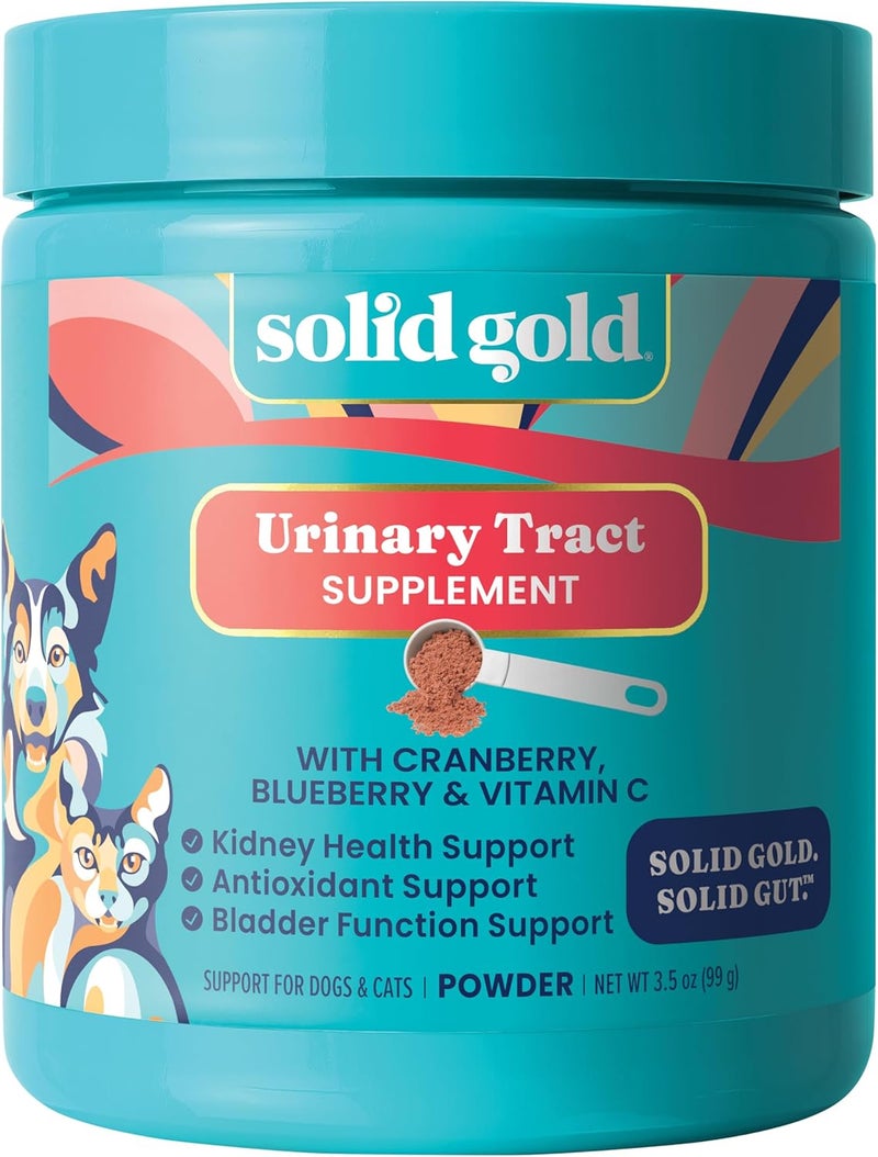 Solid Gold Cranberry Supplement for Dogs & Cats for Urinary Tract Health - Berry Balance UTI + Bladder + Kidney Support for Cats and Dogs with Antioxidants - Cranberry Powder - 3.5 oz - Image 1