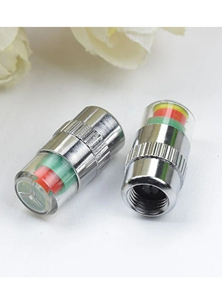 Generic - Car Tire Pressure Indicator Tire Pressure Gauge Indicator Alert Monitoring Valve Cap Sensor External Valve Detection 4 Pieces - Image 1