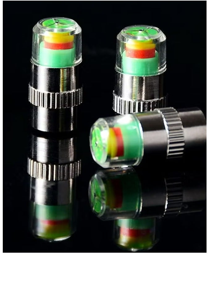 Generic - Car Tire Pressure Indicator Tire Pressure Gauge Indicator Alert Monitoring Valve Cap Sensor External Valve Detection 4 Pieces - Image 1