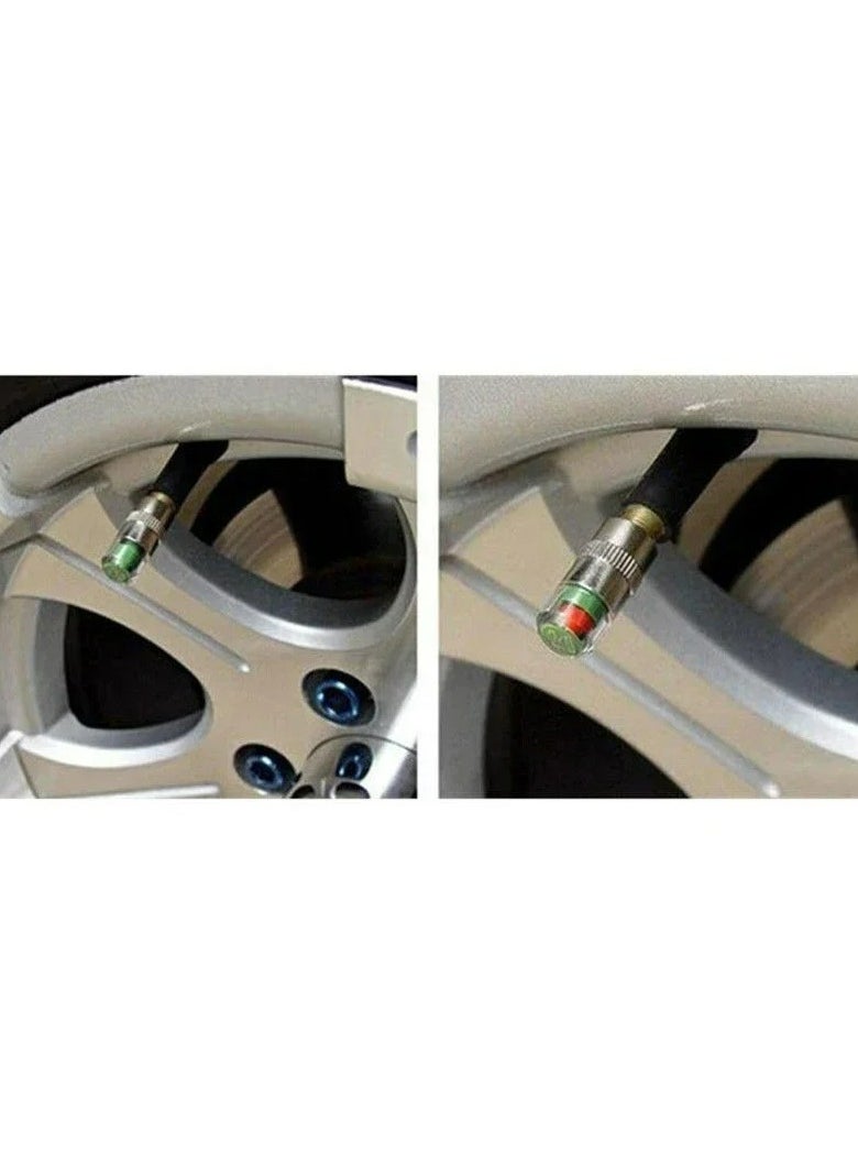 Generic - Car Tire Pressure Indicator Tire Pressure Gauge Indicator Alert Monitoring Valve Cap Sensor External Valve Detection 4 Pieces - Image 1