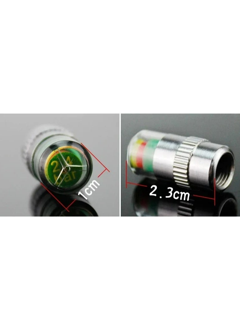 Generic - Car Tire Pressure Indicator Tire Pressure Gauge Indicator Alert Monitoring Valve Cap Sensor External Valve Detection 4 Pieces - Image 1